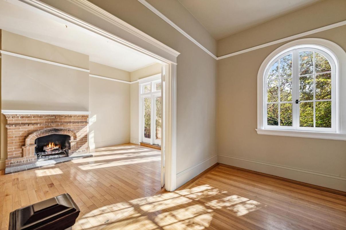 Empty room, Fireplace, Interior, Wood Texture Flooring