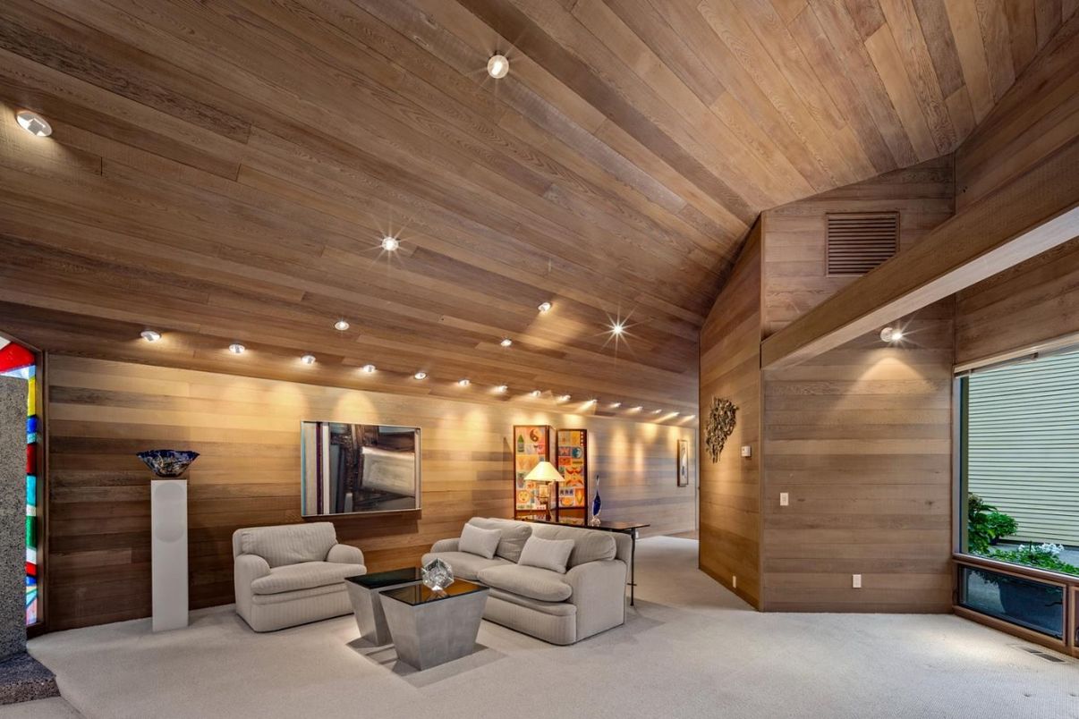 Interior, Living room, Wooden Ceilings, Wooden Walls