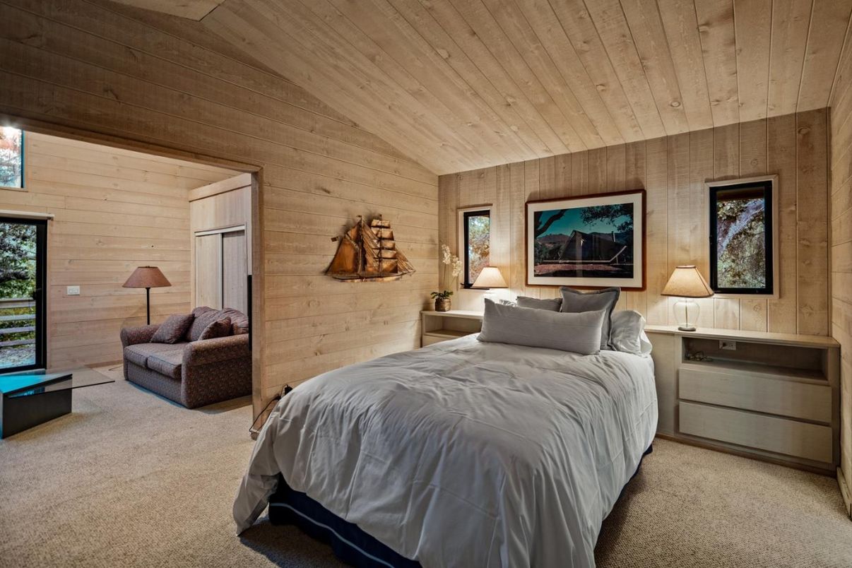 Bedroom, Interior, Wooden Ceilings, Wooden Walls