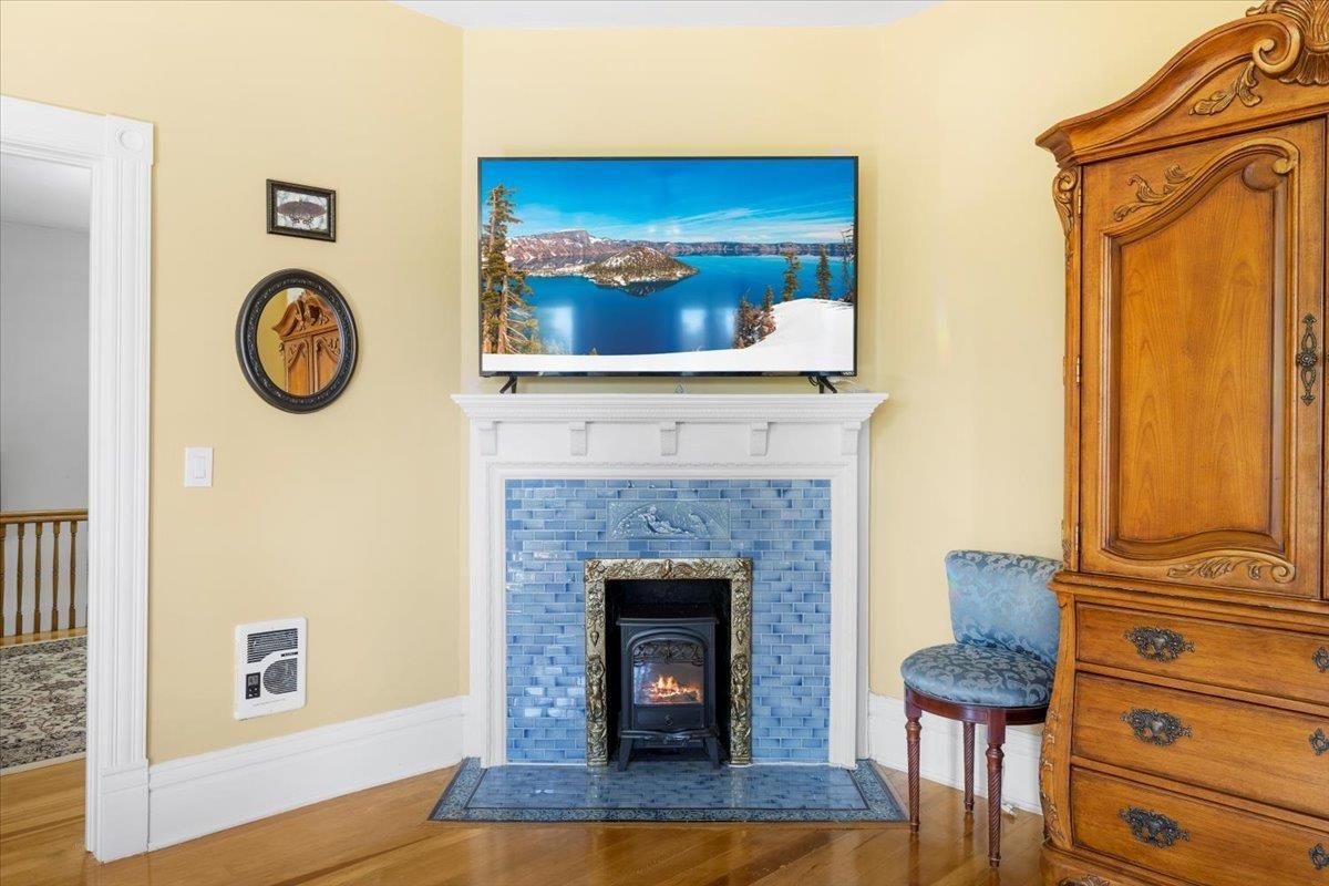 Fireplace, Interior, Wood Texture Flooring