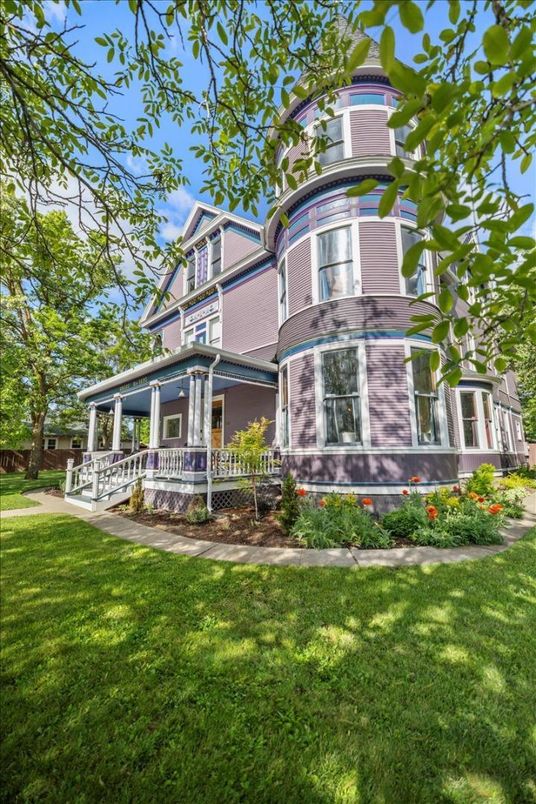 Backyard, Exterior, Facade, Brick Facade, Queen Anne Victorian