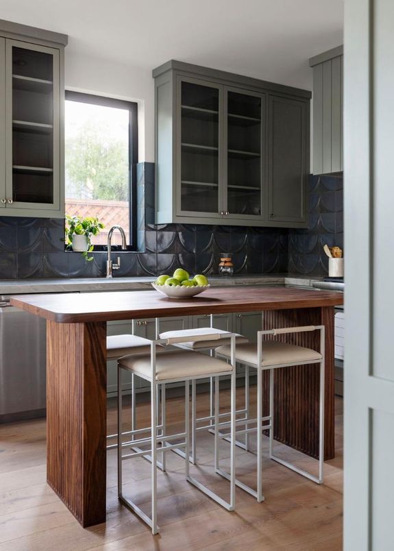 Interior, Kitchen, Wood Texture Flooring