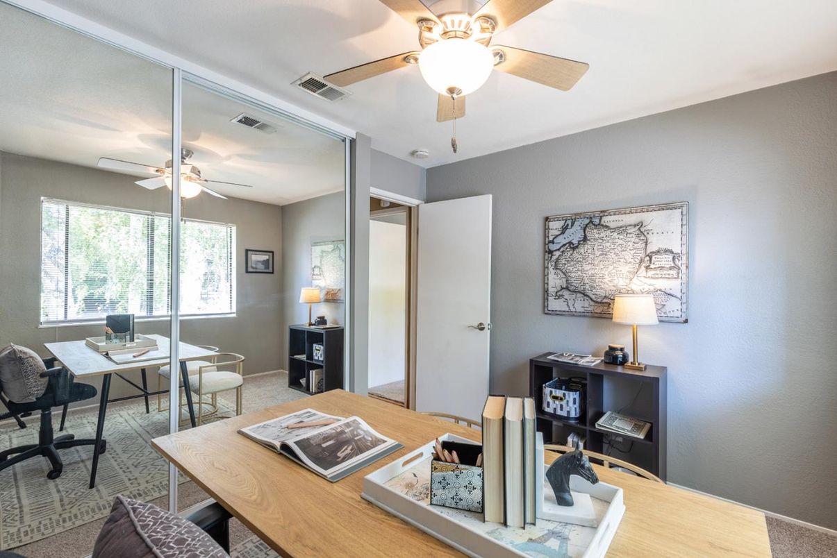 Home Office, Interior, Wood Texture Flooring