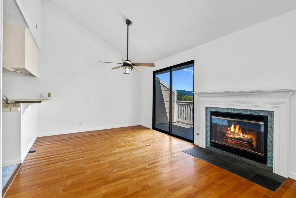 Empty room, Fireplace, Interior, Wood Texture Flooring