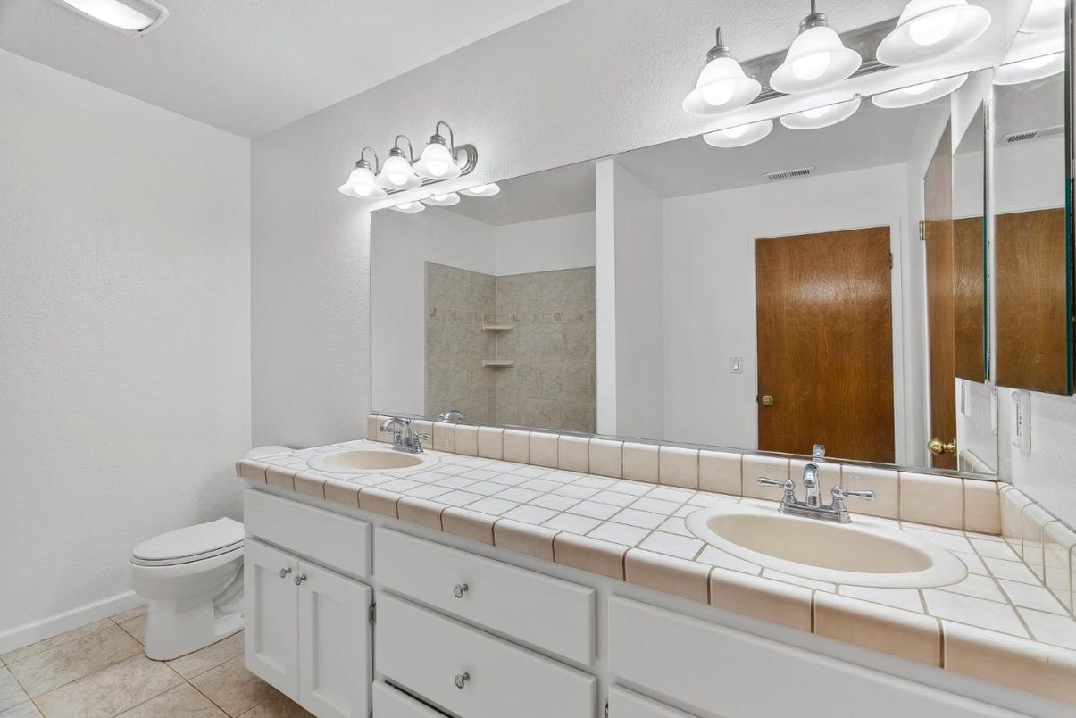 Bathroom, Dual Sink Vanities, Interior, Tile Countertops