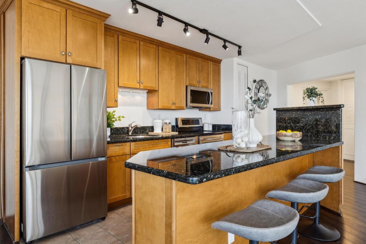 Interior, Kitchen, Wood Texture Flooring
