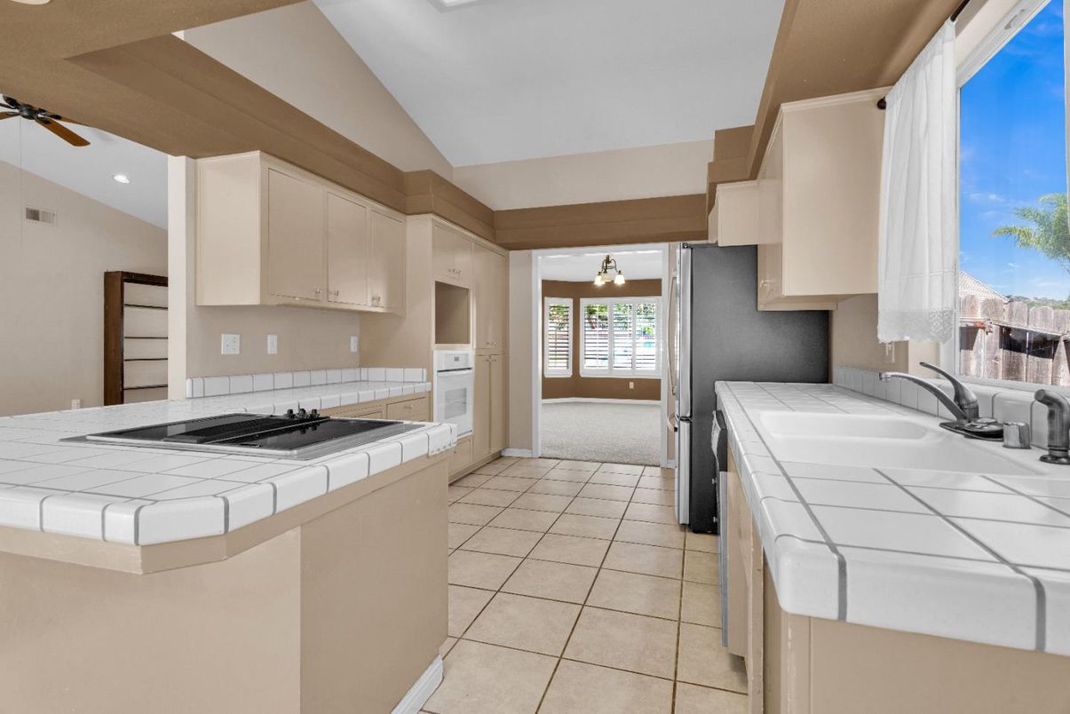 Interior, Kitchen, Recessed Lighting, Tile Countertops