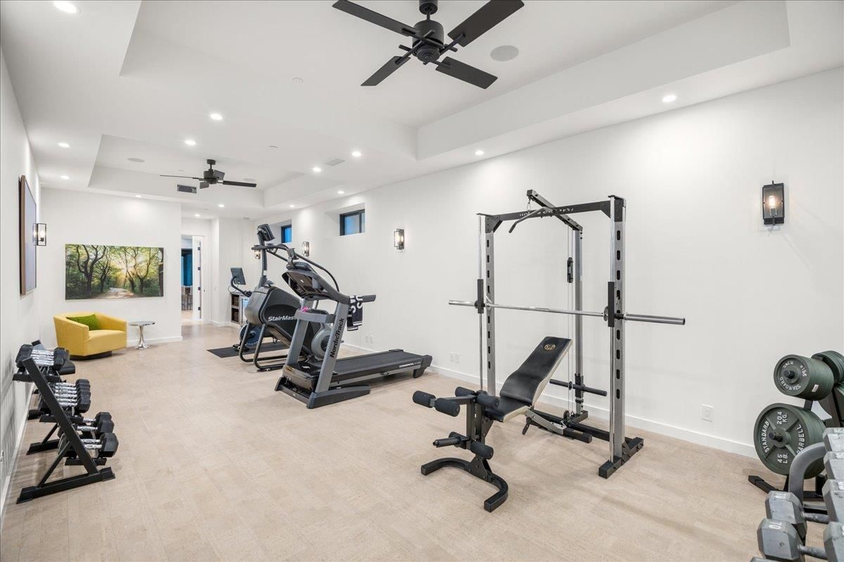 Fitness Equipment, Interior, Recessed Lighting