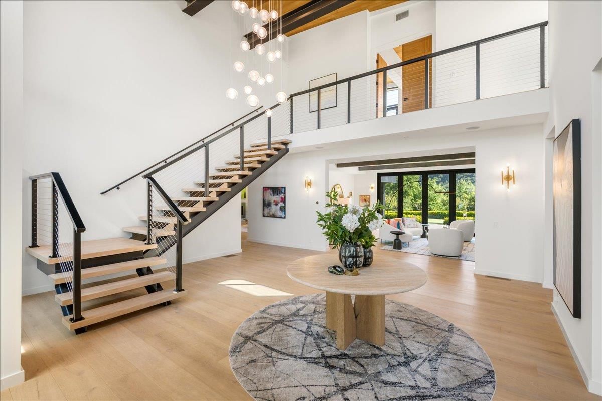 Interior, Pendant Lights, Wood Texture Flooring