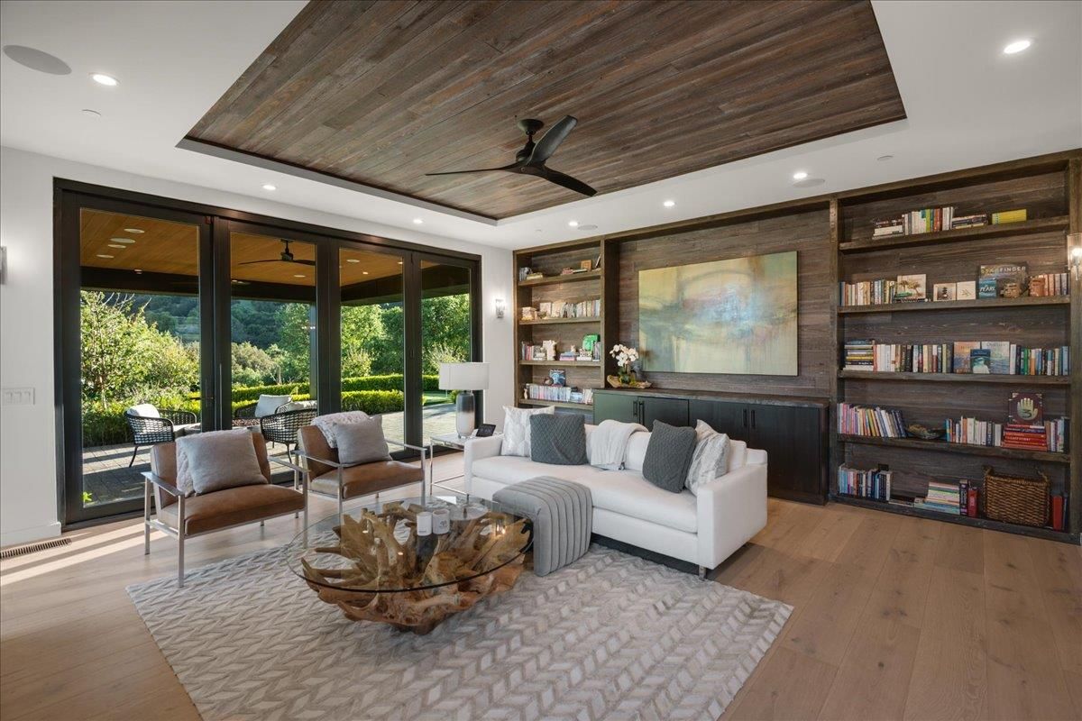 Interior, Living room, Recessed Lighting, Wooden Ceilings, Wood Texture Flooring