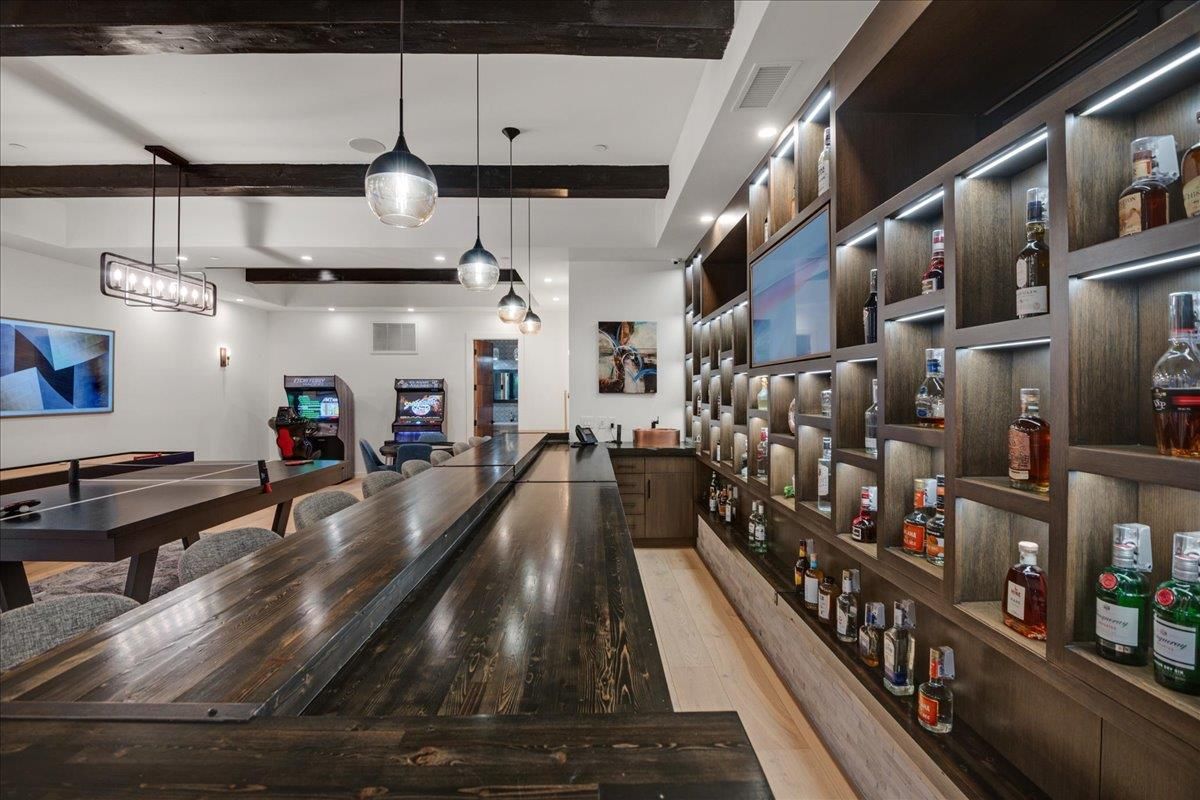 Interior, Pendant Lights, Recessed Lighting, Wood Texture Flooring
