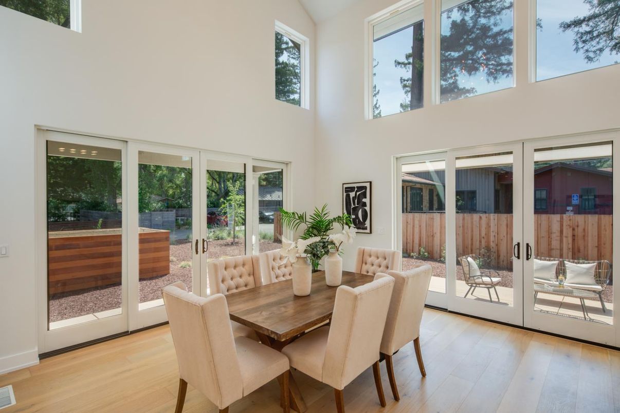 Dining room, Interior, Wood Texture Flooring