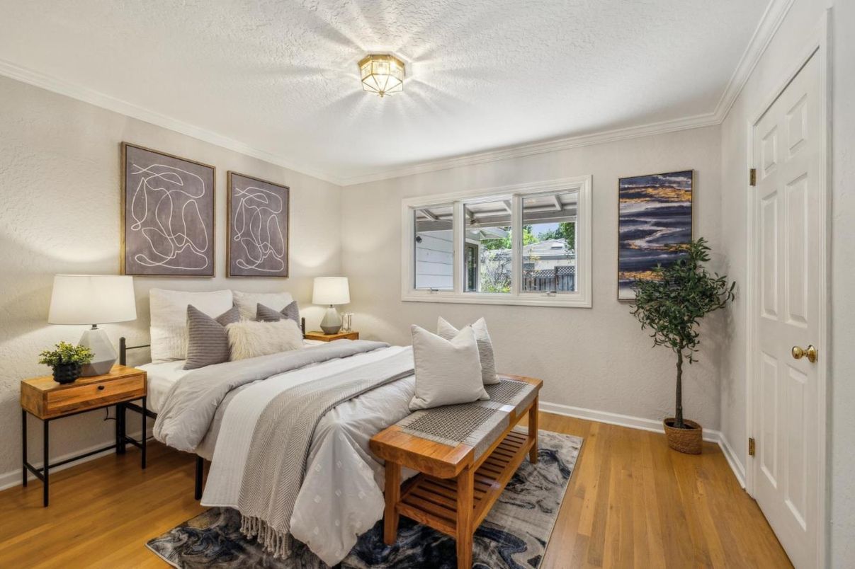 Bedroom, Interior, Wood Texture Flooring