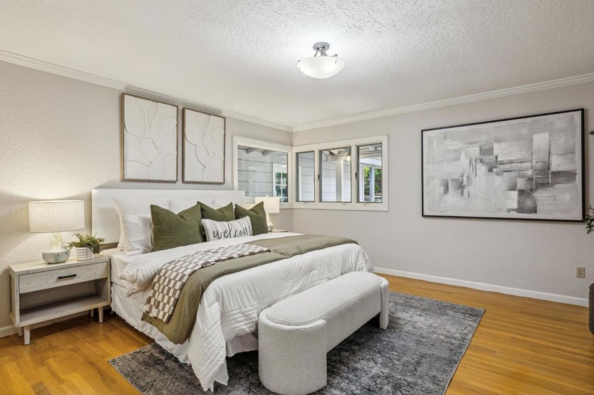 Bedroom, Interior, Wood Texture Flooring