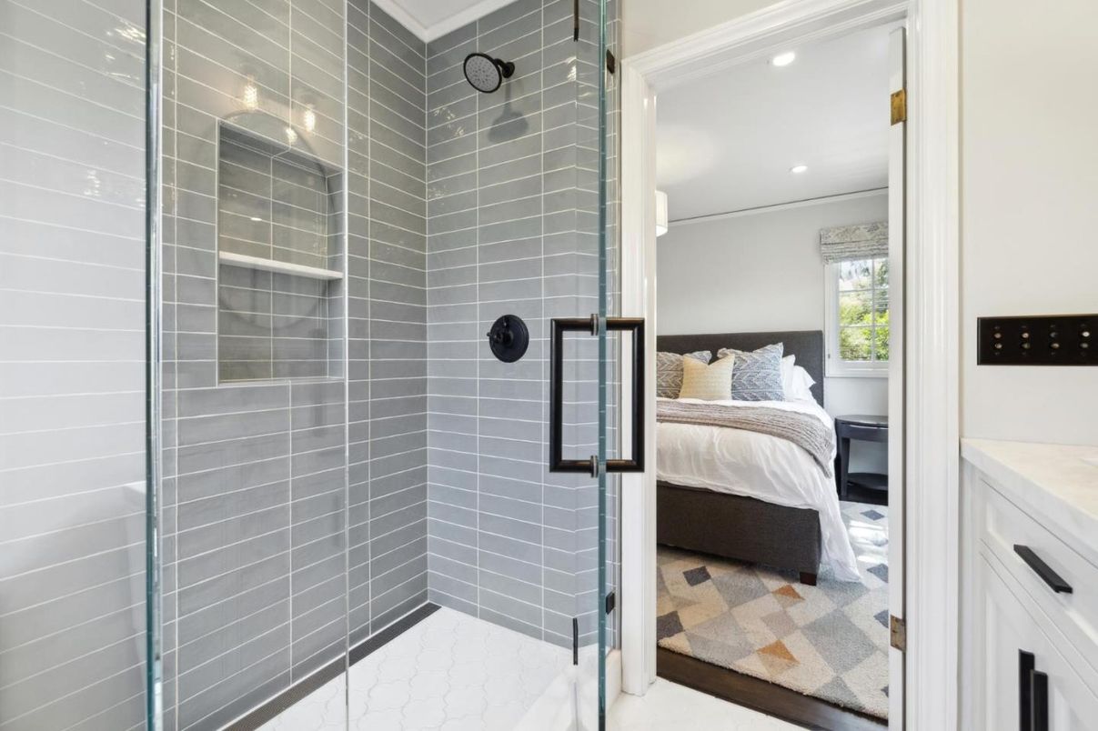 Bathroom, Bedroom, Glass Shower, Interior, Recessed Lighting