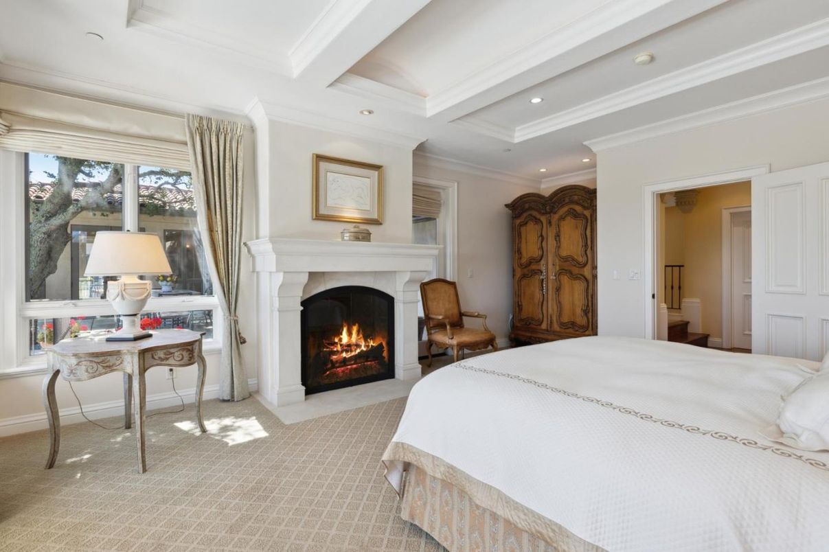 Bedroom, Fireplace, Interior, Recessed Lighting