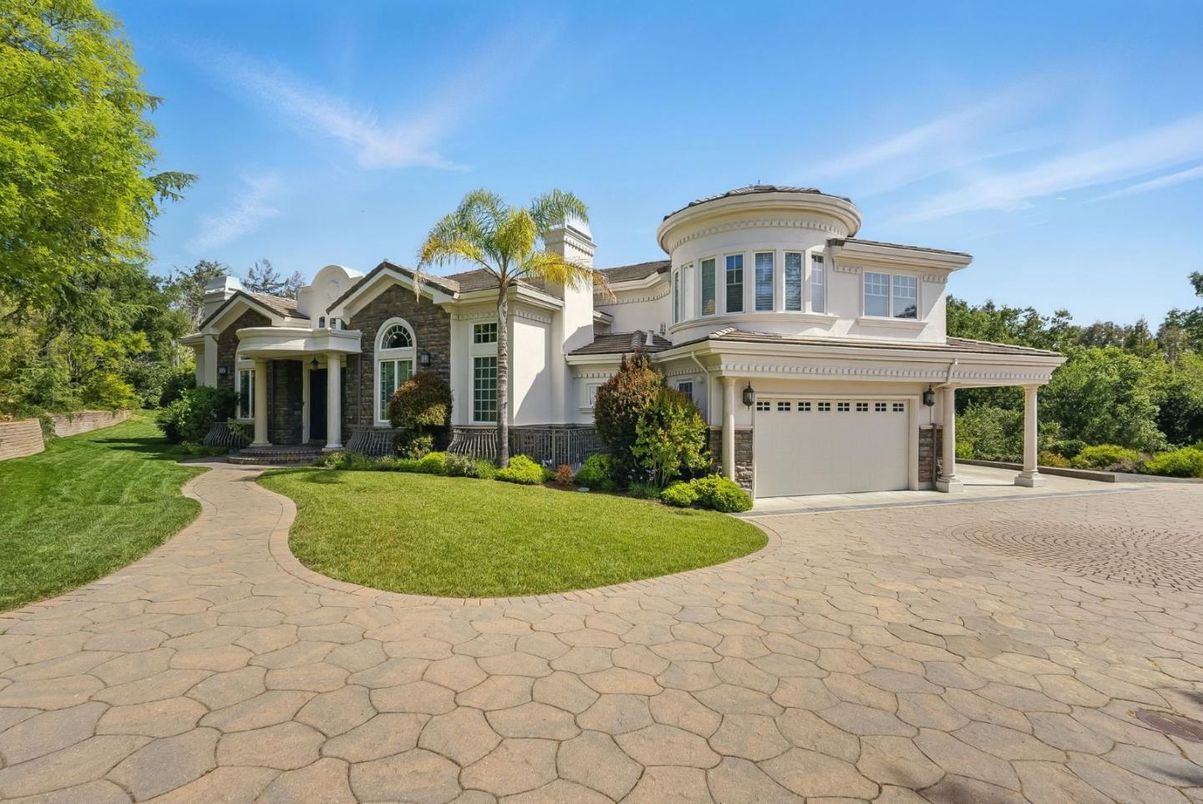 Attached, Backyard, Exterior, Facade, Mediterranean