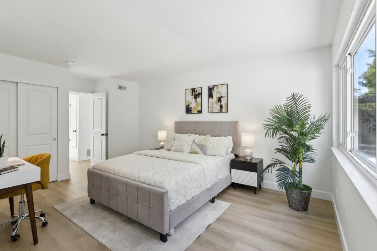 Bedroom, Interior, Wood Texture Flooring