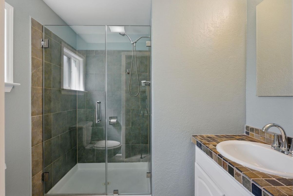 Bathroom, Glass Shower, Interior, Tile Countertops
