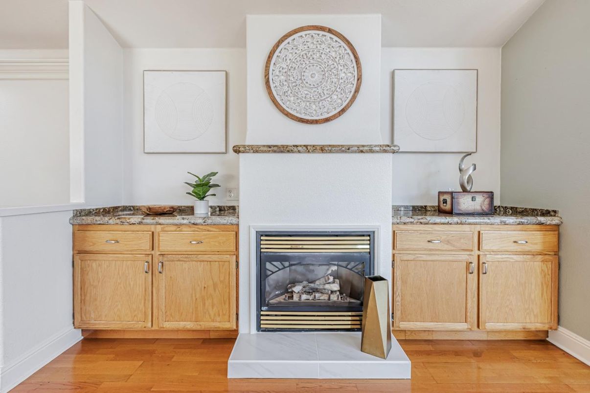 Fireplace, Interior, Wood Texture Flooring
