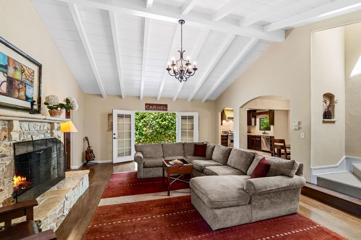 Chandelier, Fireplace, Interior, Living room, Wood Texture Flooring