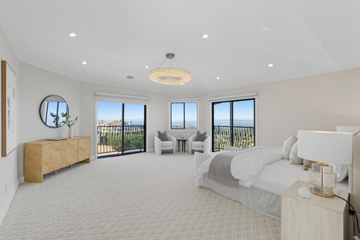 Bedroom, Chandelier, Interior, Recessed Lighting, Water