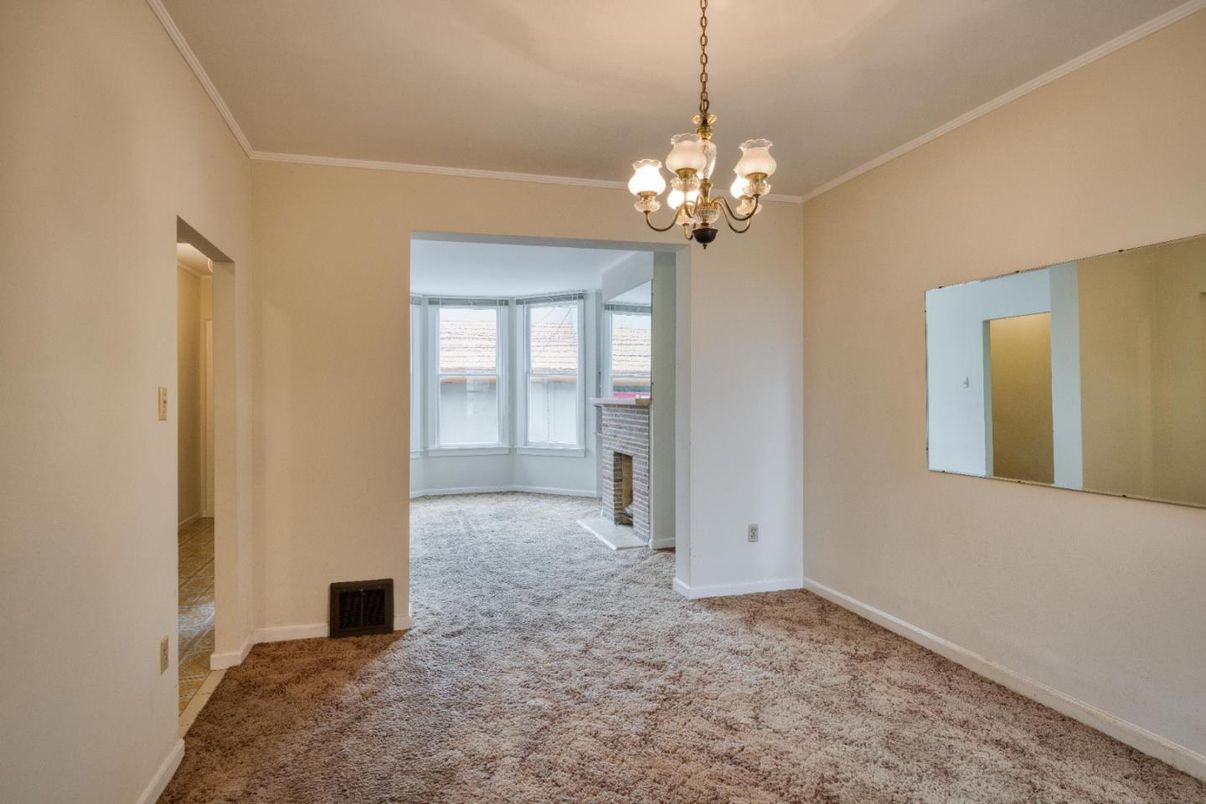 Chandelier, Empty room, Interior