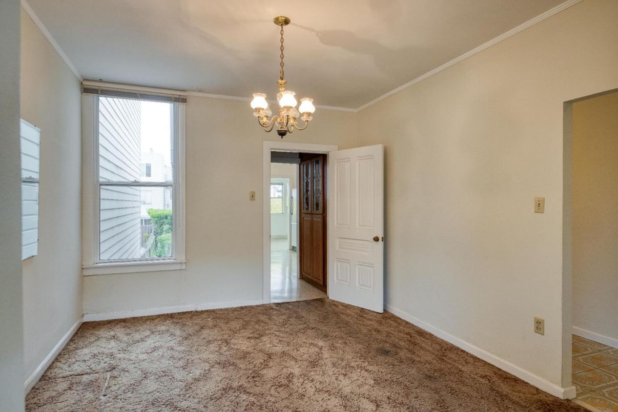 Chandelier, Empty room, Interior
