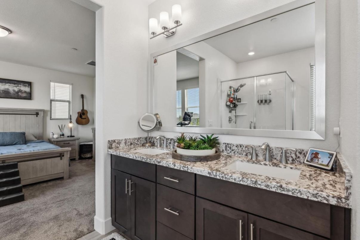 Bathroom, Bedroom, Dual Sink Vanities, Glass Shower, Interior, Recessed Lighting
