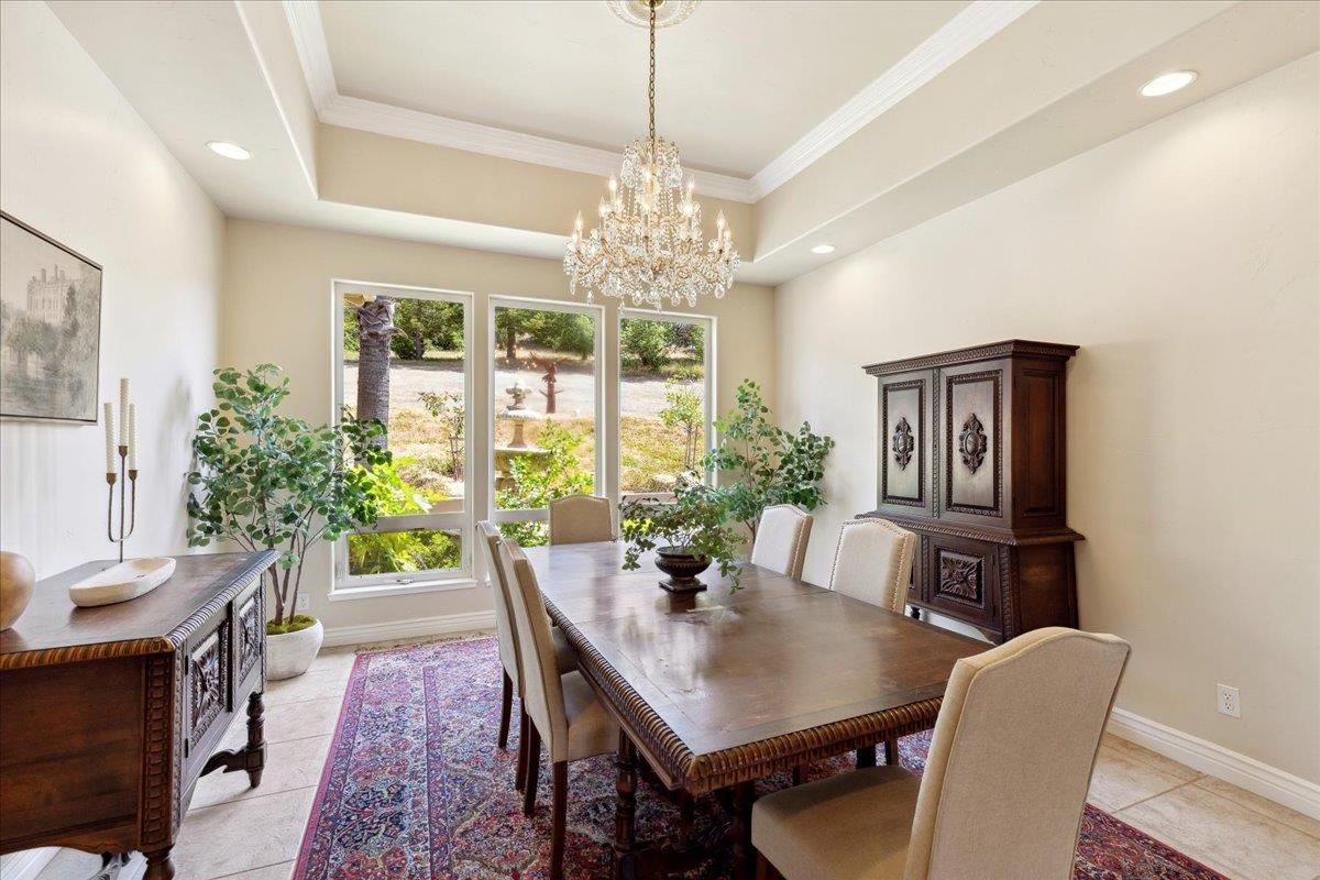 Chandelier, Dining room, Interior, Recessed Lighting