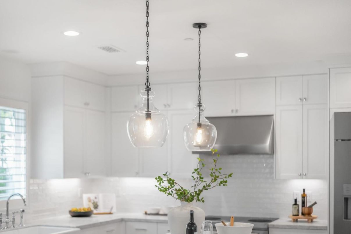 Interior, Kitchen, Pendant Lights, Recessed Lighting, Stainless Steel Appliances
