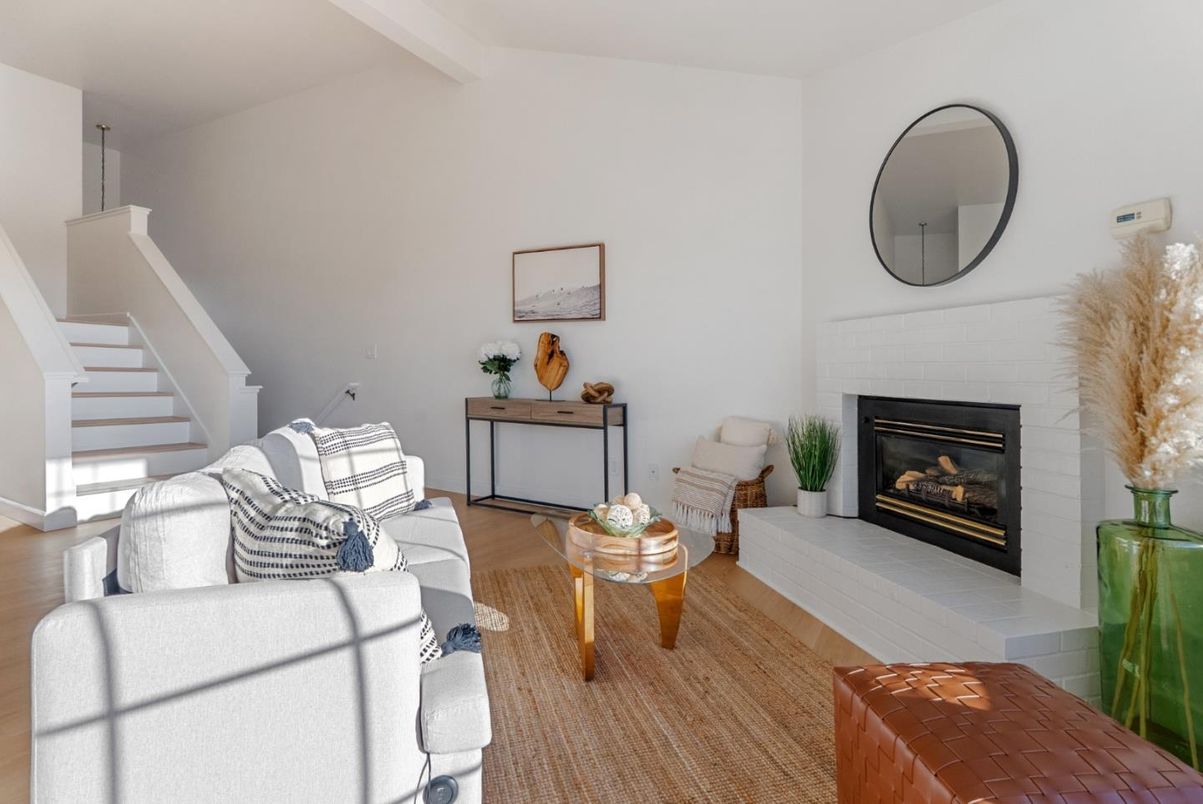 Fireplace, Interior, Living room, Wood Texture Flooring