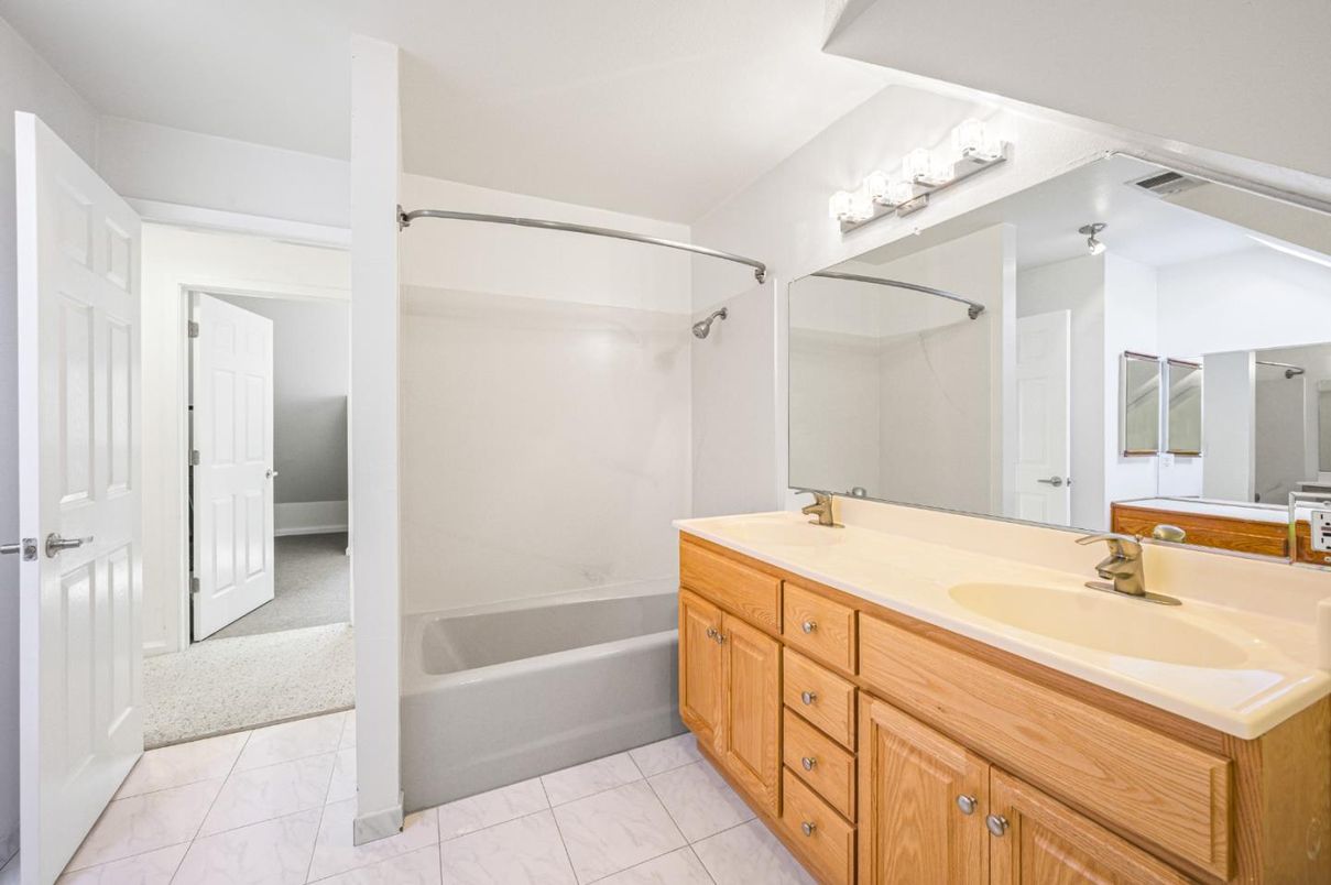 Bathroom, Dual Sink Vanities, Glass Shower, Interior, Marble