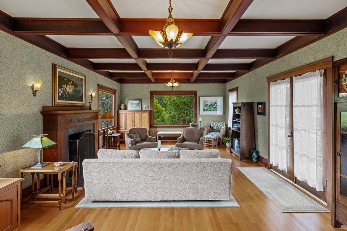 Fireplace, Interior, Living room, Wooden Beams, Wood Texture Flooring