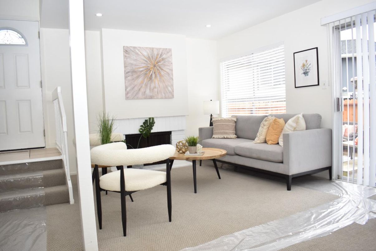 Dining room, Fireplace, Interior, Living room, Recessed Lighting