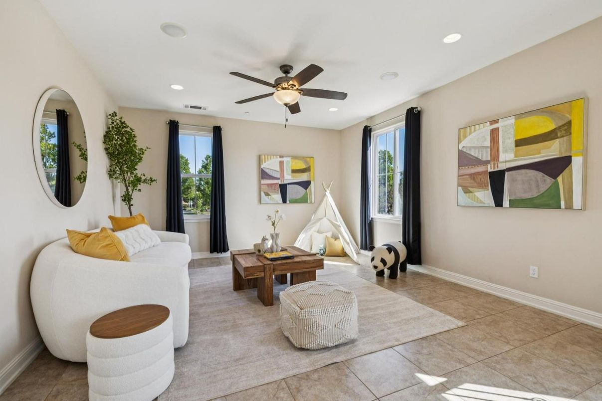 Interior, Living room, Recessed Lighting