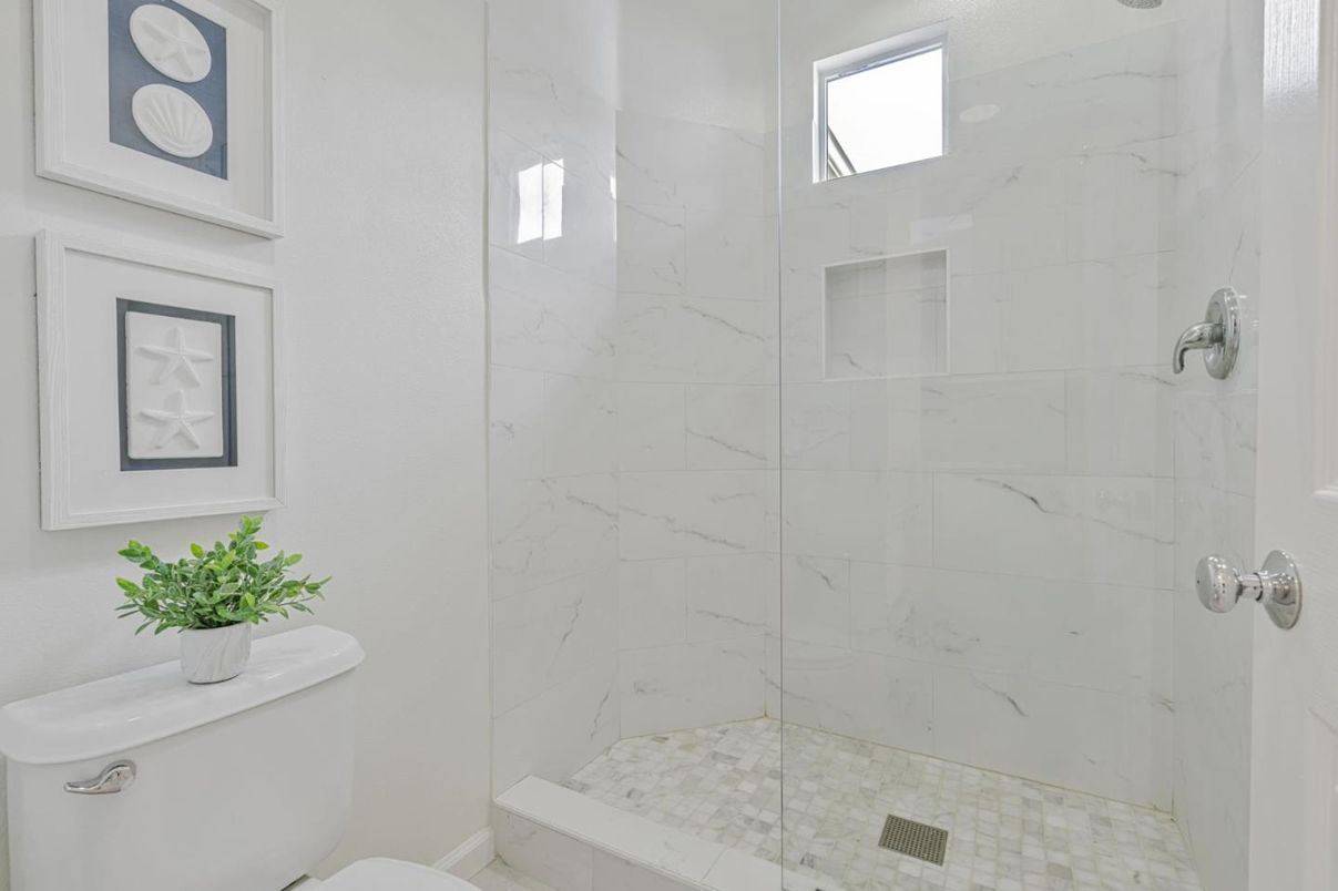 Bathroom, Glass Shower, Interior, Marble Walls