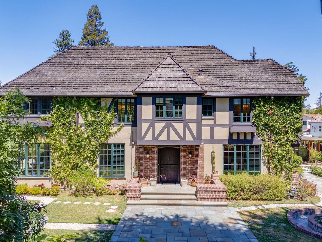 Exterior, Facade, Brick Facade, Tudor Revival