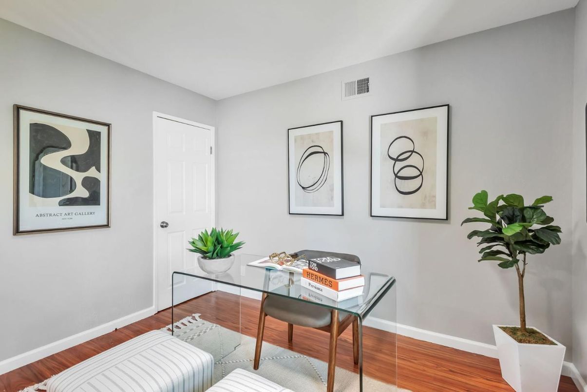 Home Office, Interior, Wood Texture Flooring