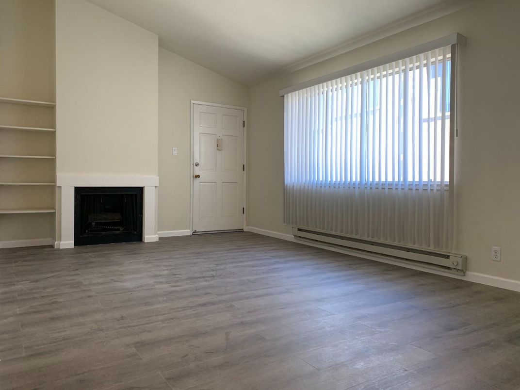 Empty room, Fireplace, Interior, Wood Texture Flooring