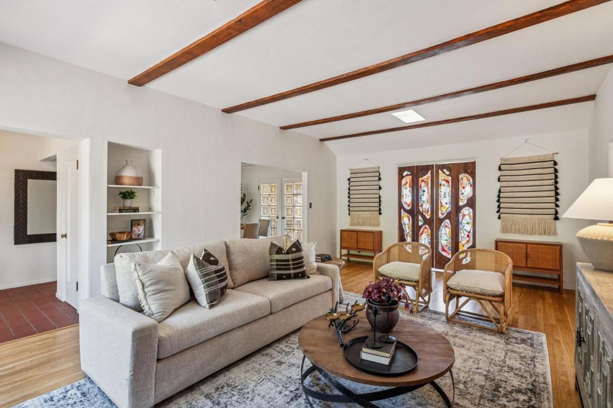 Interior, Living room, Wooden Beams, Wood Texture Flooring
