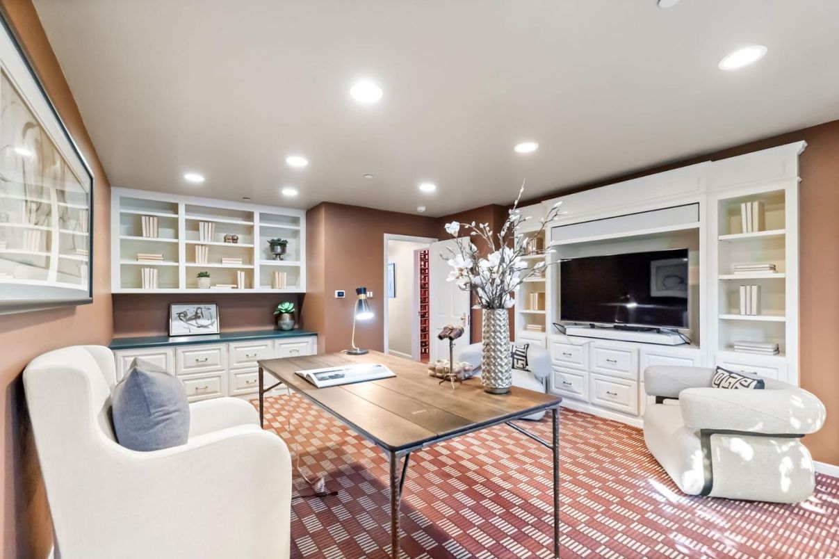 Home Office, Interior, Living room, Recessed Lighting