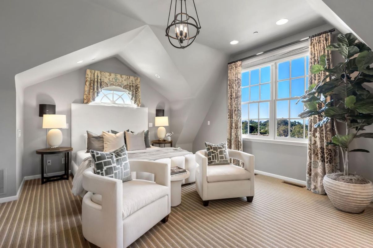Bedroom, Interior, Pendant Lights, Recessed Lighting