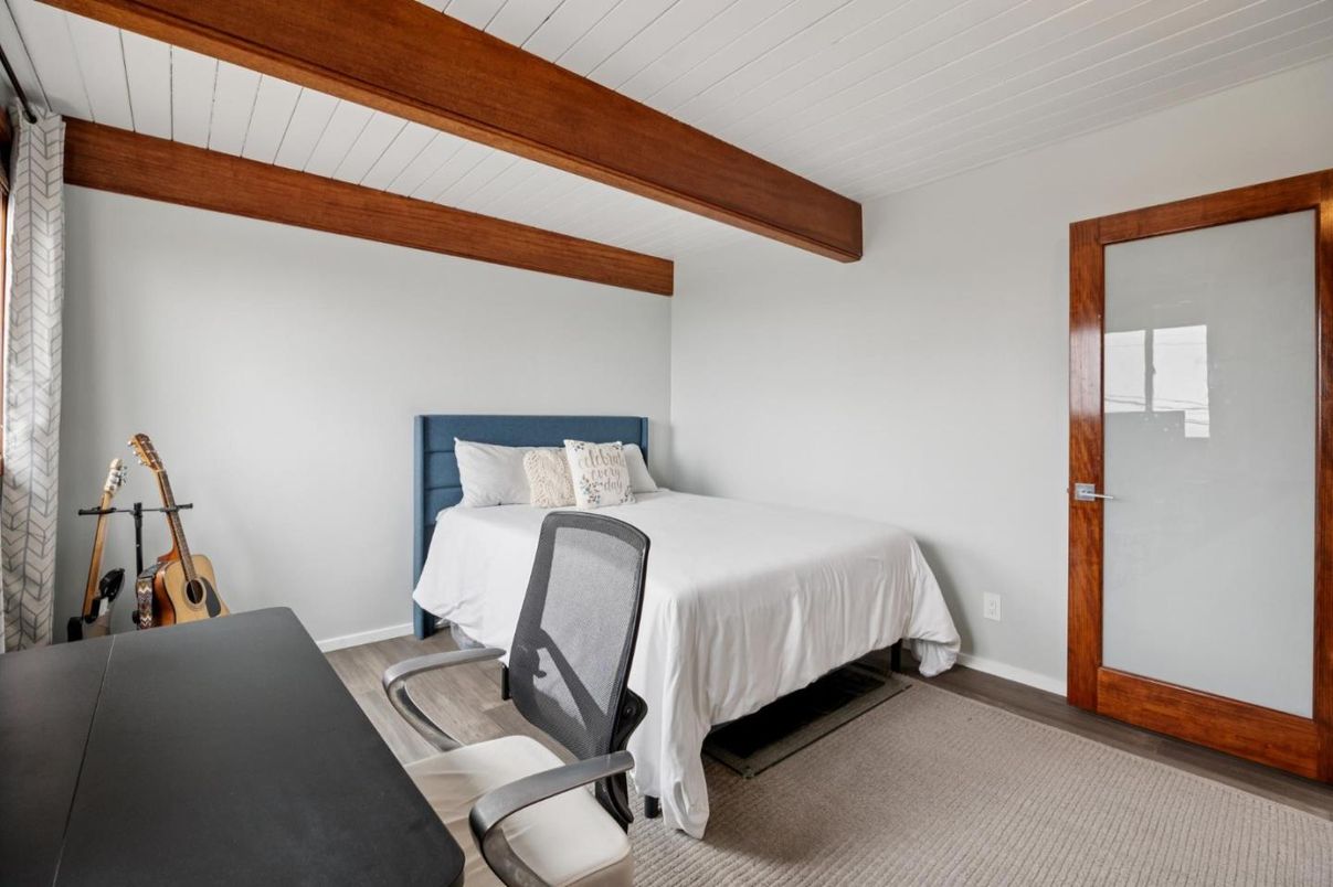 Bedroom, Interior, Wooden Beams