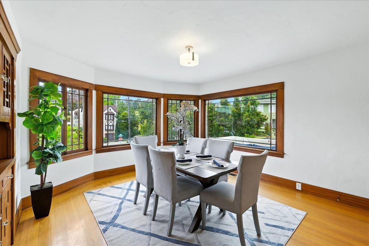 Dining room, Interior, Wood Texture Flooring