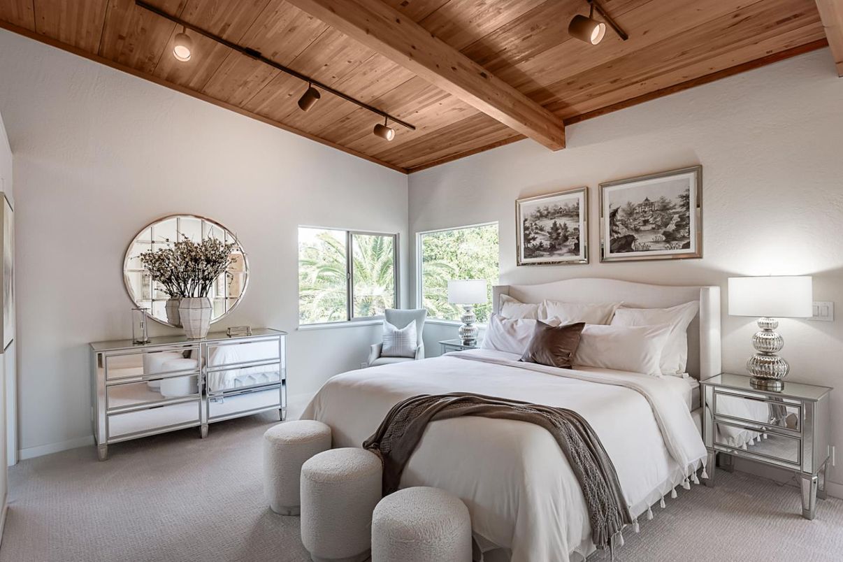 Bedroom, Interior, Wooden Beams, Wooden Ceilings