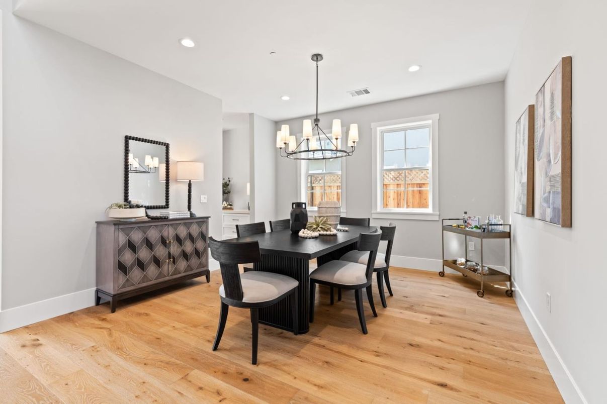 Home Office, Interior, Pendant Lights, Recessed Lighting, Wood Texture Flooring