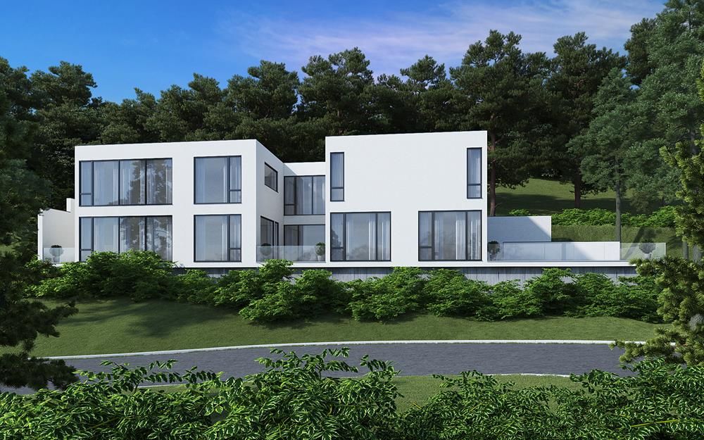 Exterior, Facade, Modern