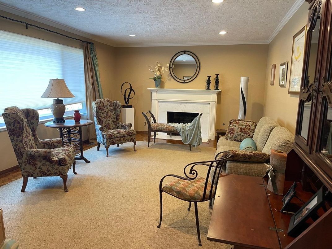 Fireplace, Interior, Living room, Recessed Lighting