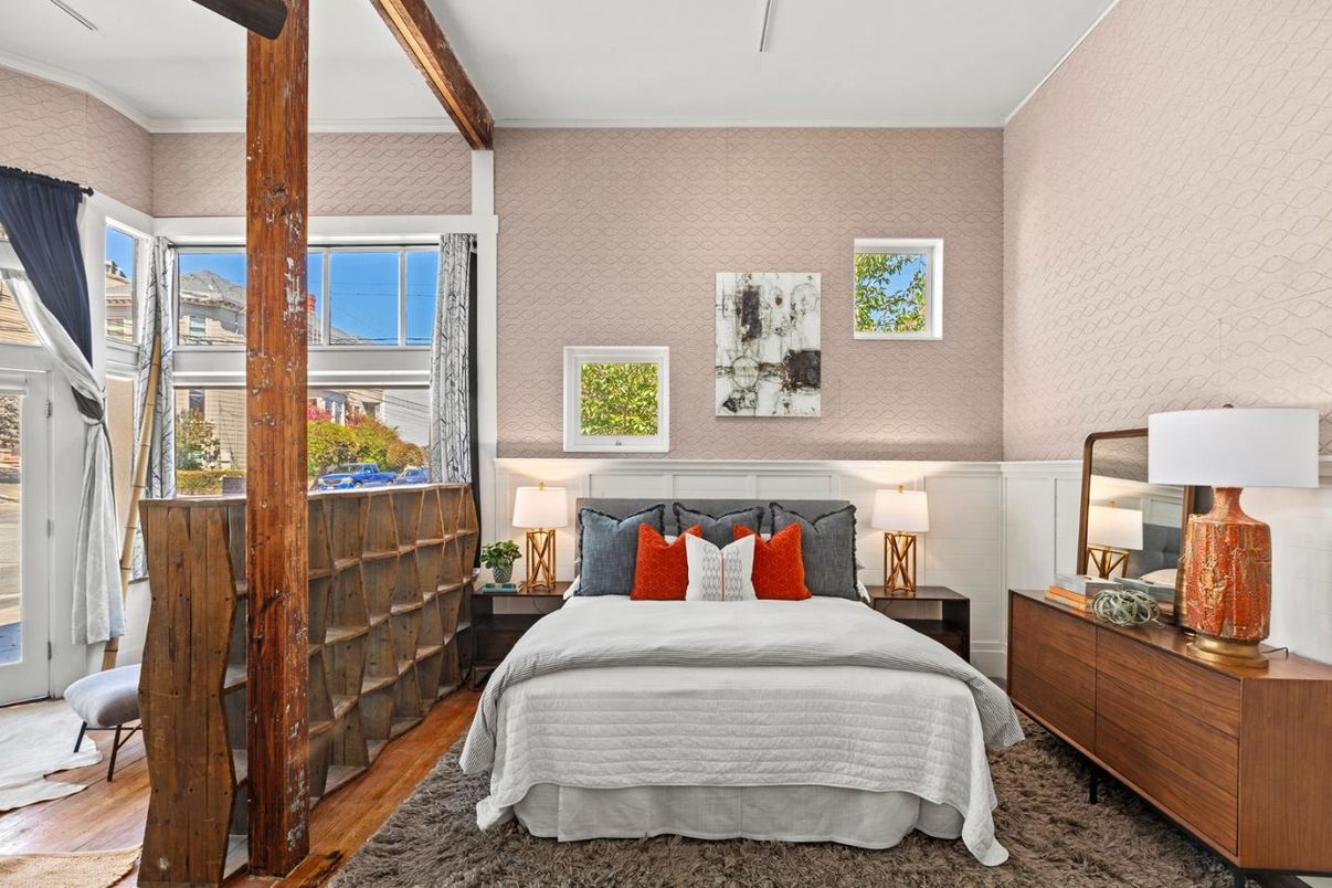 Bedroom, Interior, Wood Texture Flooring